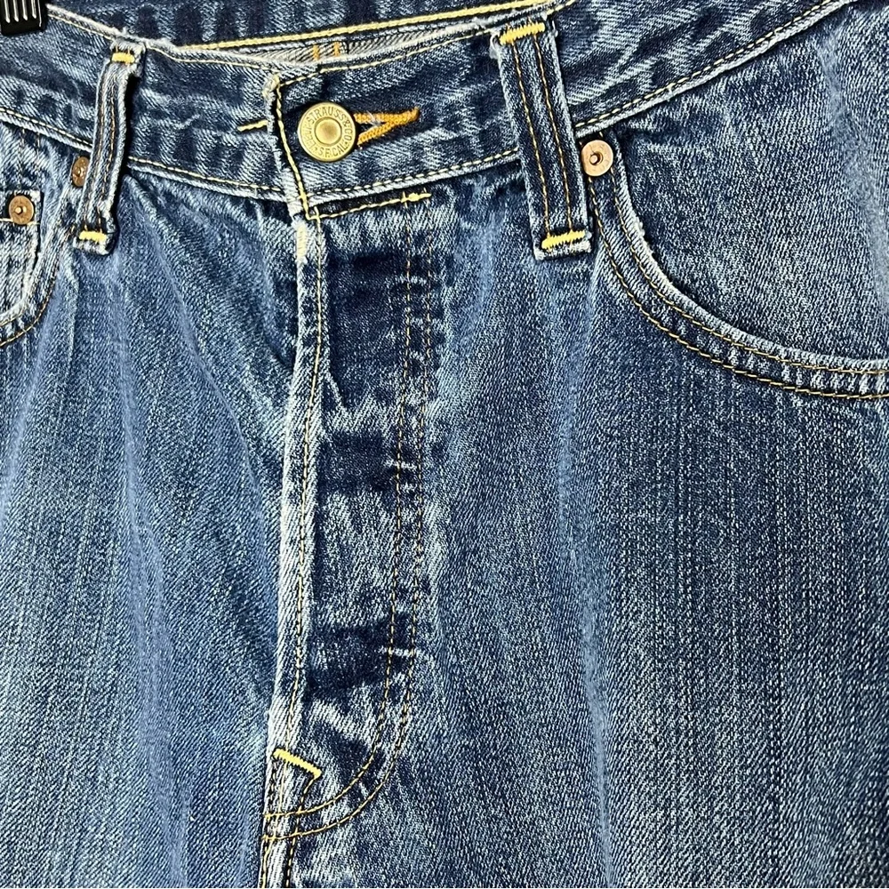 Levi’s Y2K Ryan Low Slung Loose Straight Cut Off Button Fly Shorts Size 34